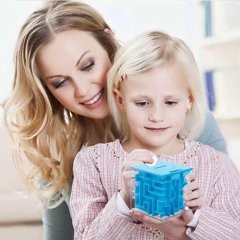 ThinkMax Money Maze Puzzle Box for Kids and Adults, Perfect Money Holder Maze Puzzle Gift Box (Blue) - Image 5